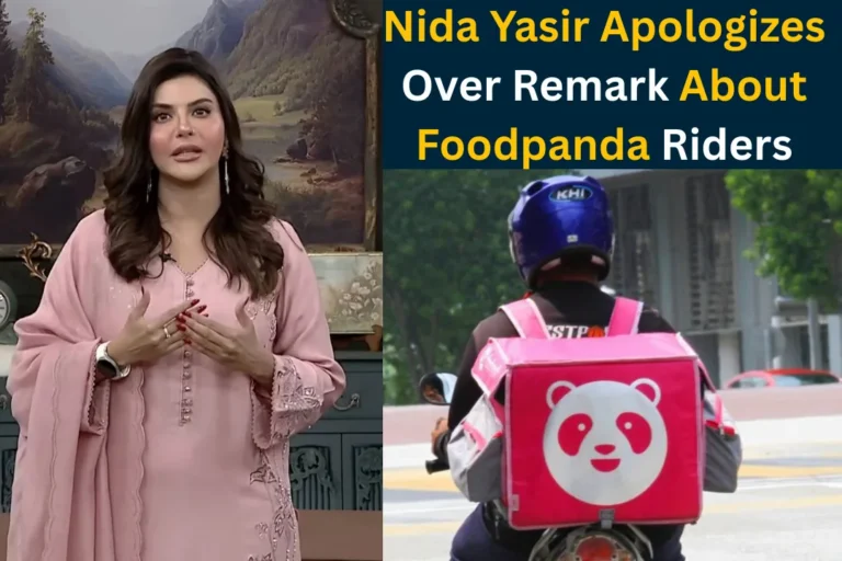 Nida Yasir Apologizes Over Remark About Foodpanda Riders
