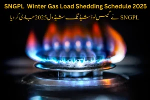 SNGPL Issues Winter Gas Load Shedding Schedule 2025
