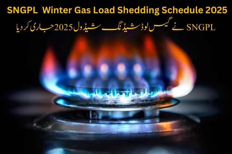 SNGPL Issues Winter Gas Load Shedding Schedule 2025