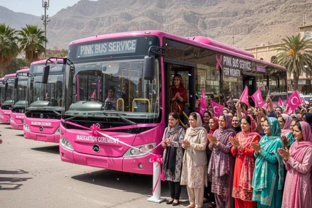 Pink Bus Service Launched for Women in Balochistan