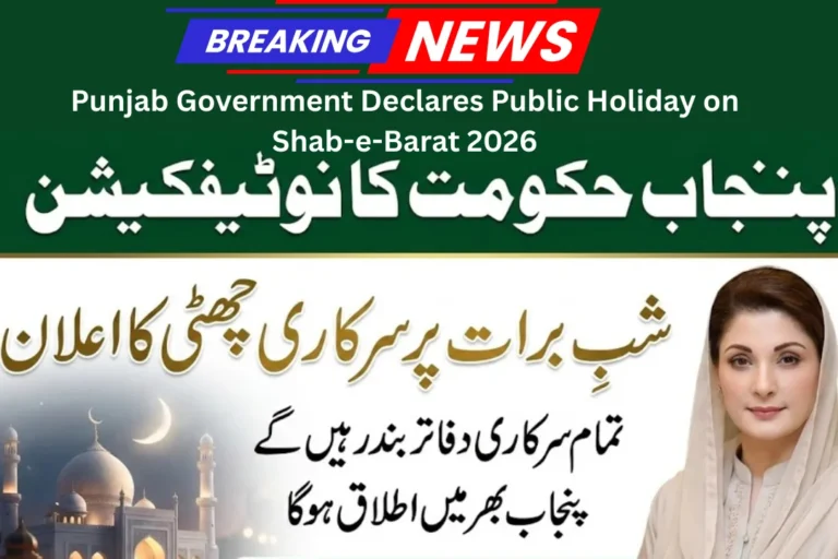 Punjab Government Declares Public Holiday on Shab-e-Barat 2026