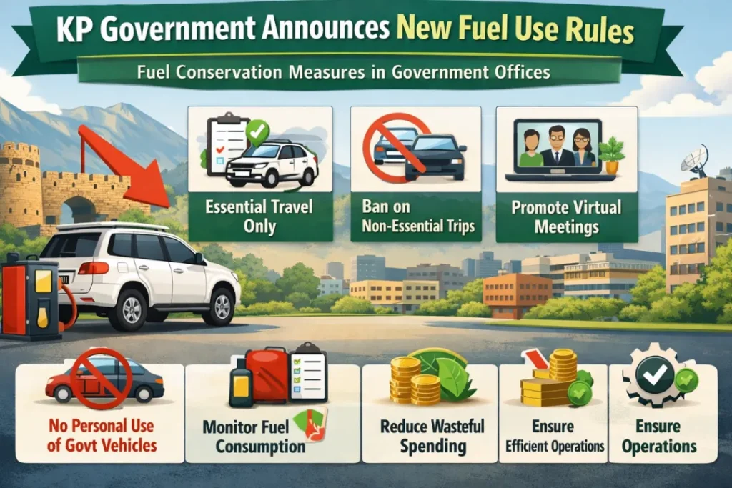 KP Govt Announces New Fuel Use Rules for Government Offices