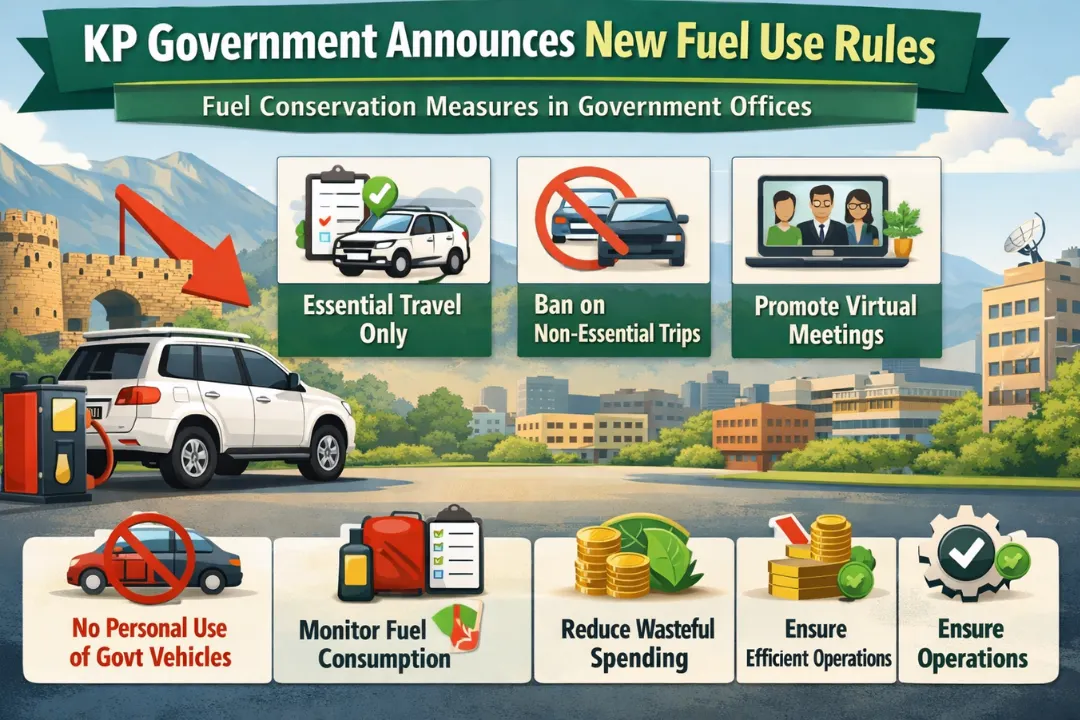 KP Govt Announces New Fuel Use Rules for Government Offices