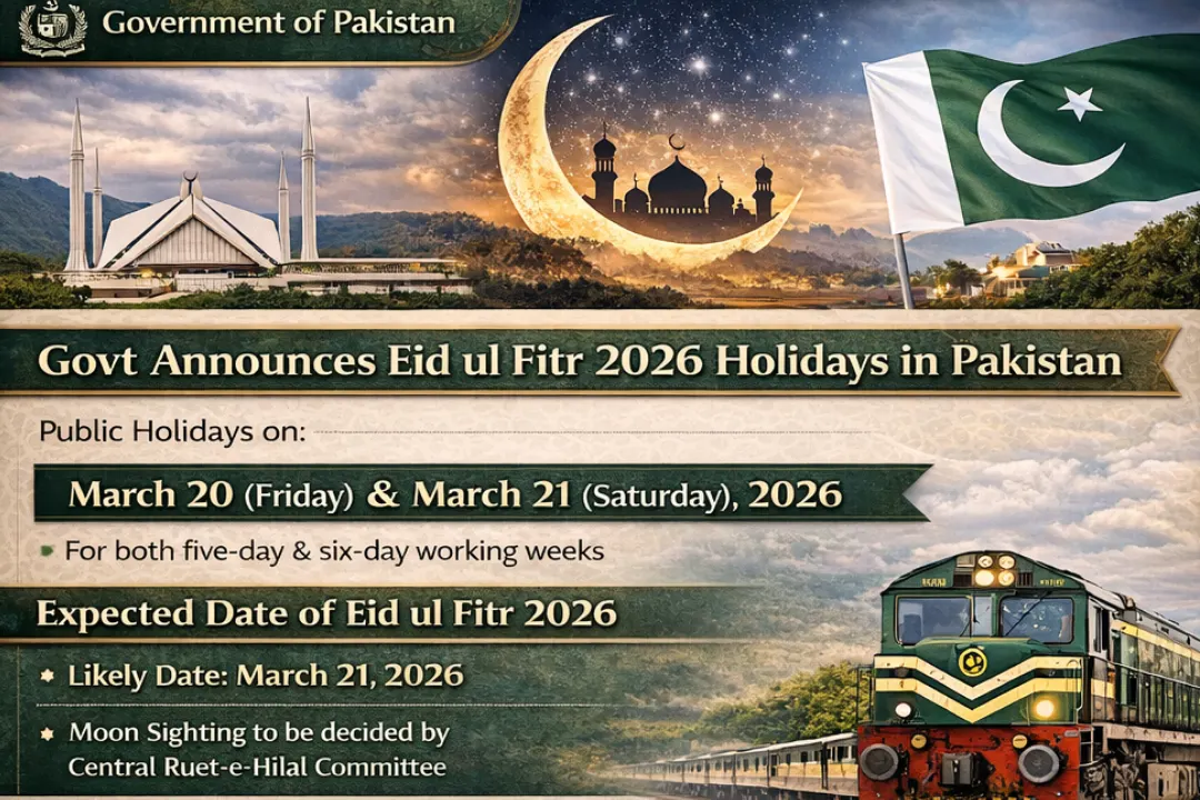 Govt Announces Eid-ul-Fitr 2026 Holidays in Pakistan
