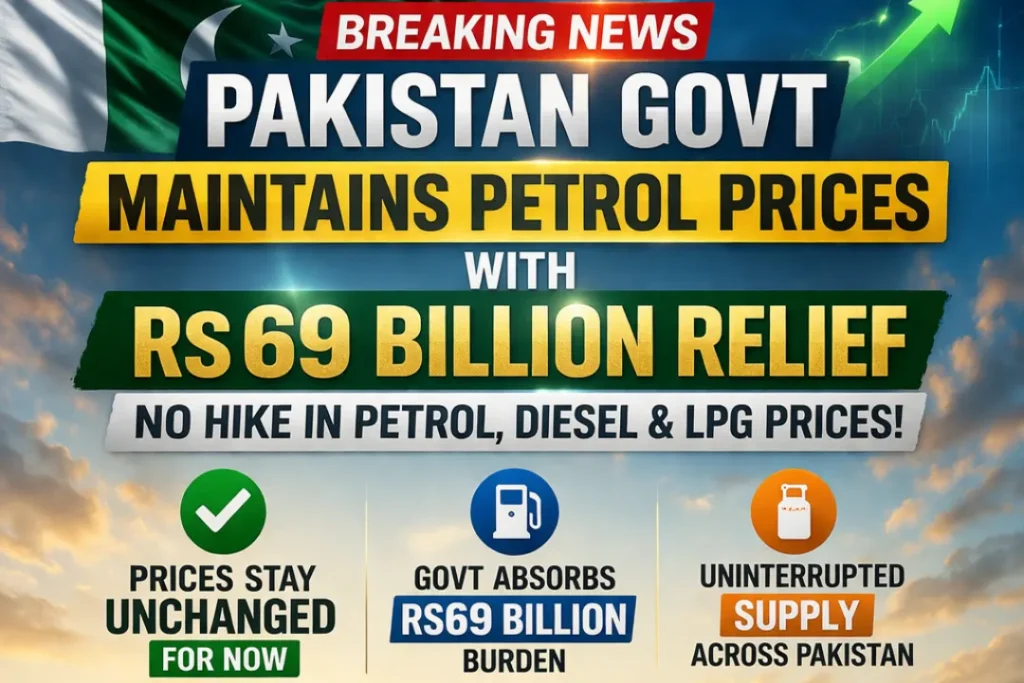 Pakistan Govt Maintains Petrol Prices with Rs69 Billion Relief