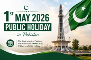 1st May 2026 Public Holiday in Pakistan