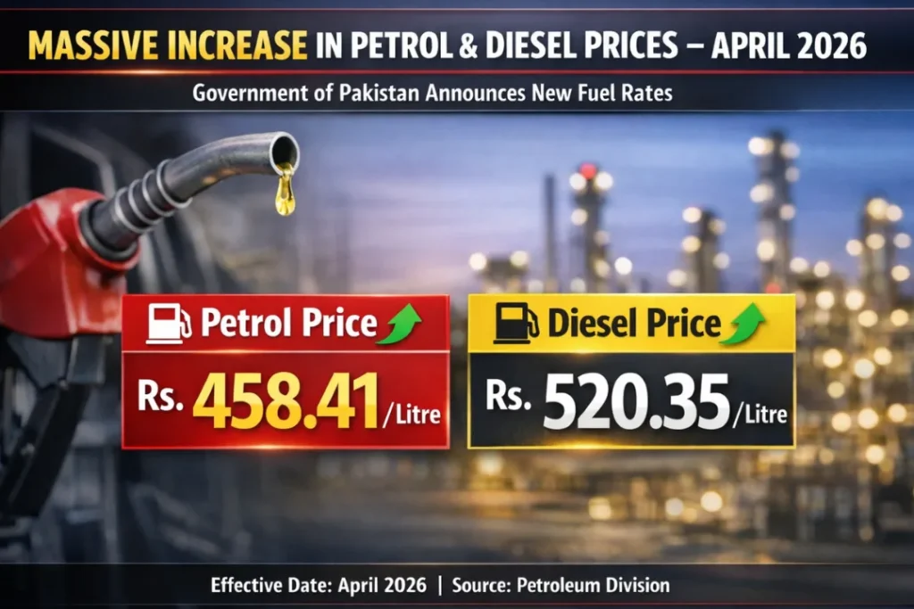Massive increase in Petrol Price April 2026