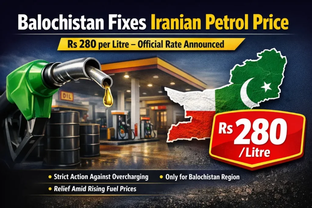 Balochistan Fixes Iranian Petrol Price at Rs280 Per Litre