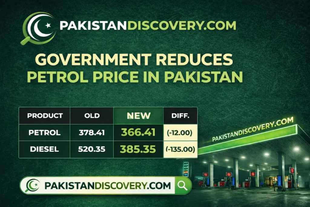 Government Reduce Petrol price in Pakistan today