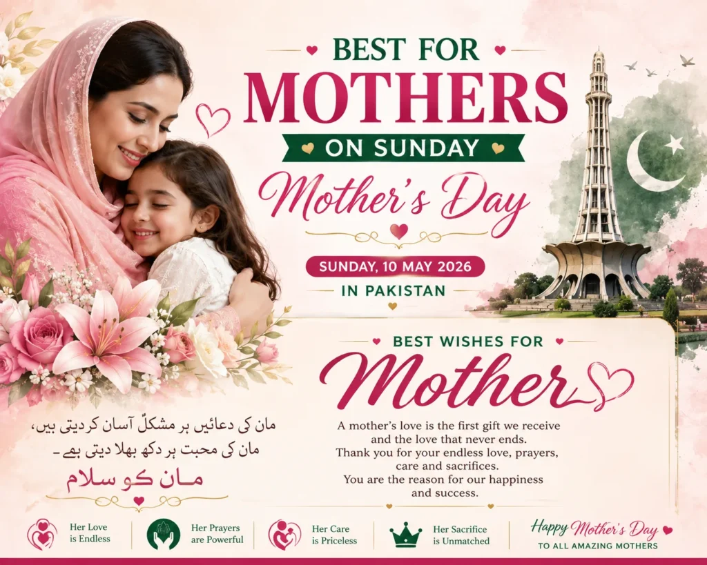 Mother’s Day 2026 in Pakistan 10 May 2026