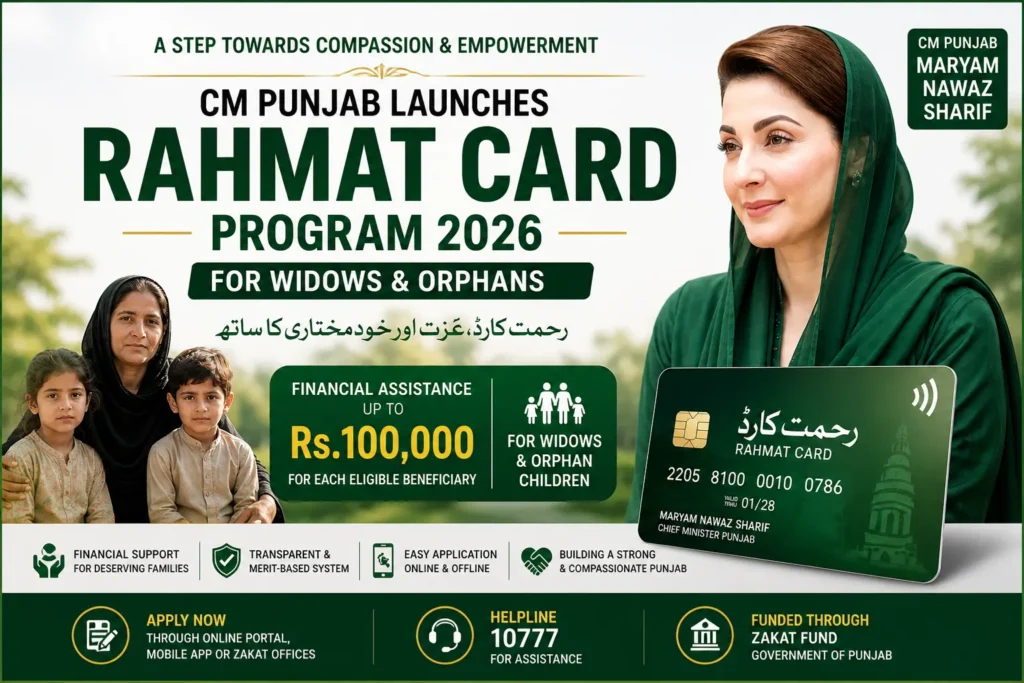 CM Punjab Rahmat Card Scheme for Widows & Orphans 