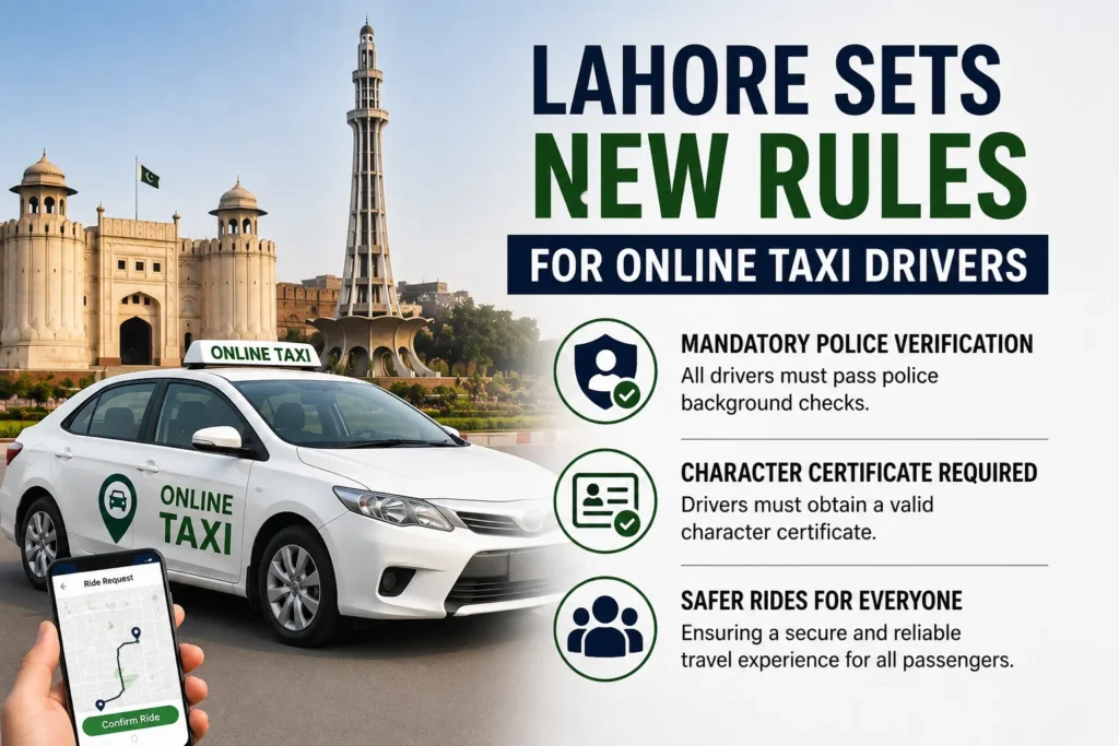 Lahore Sets New Rules for Online Taxi Drivers